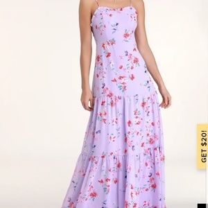 NWOT Lulus floral maxi dress